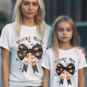 Halloween Spooky Mini Black Bow Coquette T-Shirt