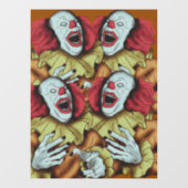 Halloween Spooky Moody Colorful Clown Fensteraufkleber (Blatt)