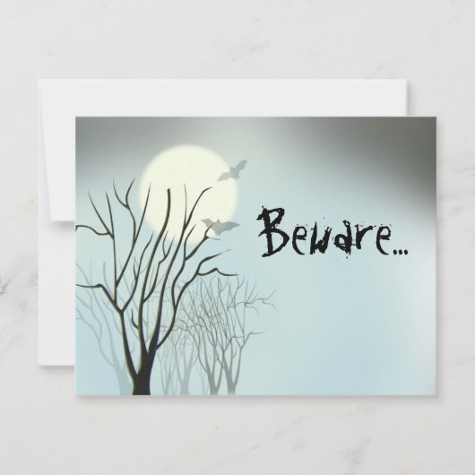 Halloween Spooky Moon Einladung (Vorderseite)