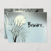 Halloween Spooky Moon Einladung (Vorne/Hinten)