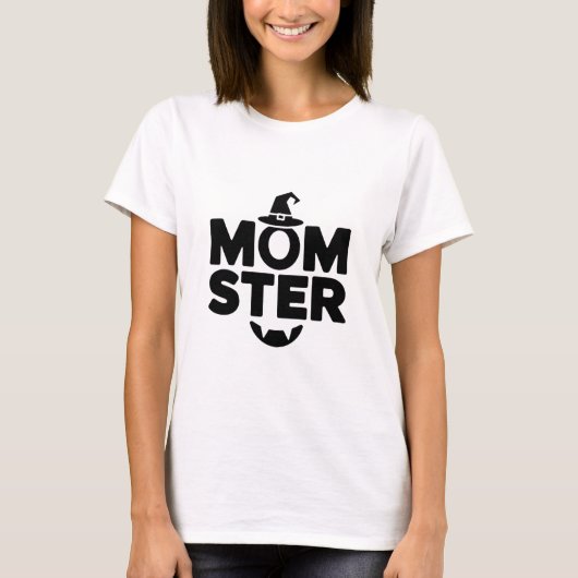 Halloween Spooky & Niedlich Momster T-Shirt (Vorderseite)
