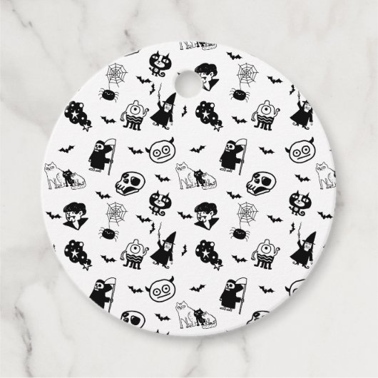 Halloween Spooky Niedlich Pattern Holiday Horror B Geschenkanhänger (Vorderseite)