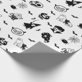 Halloween Spooky Niedlich Pattern Holiday Horror B Geschenkpapier (Ecke)