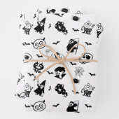 Halloween Spooky Niedlich Pattern Holiday Horror B Geschenkpapier Set (Beispiel)
