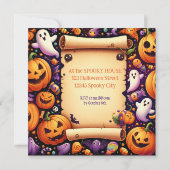Halloween Spooky Night Bash: Jos for Fun! Einladung (Rückseite)