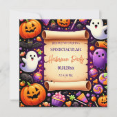 Halloween Spooky Night Bash: Jos for Fun! Einladung (Vorderseite)