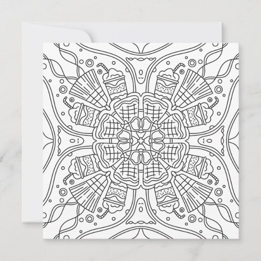 Halloween Spooky Night Coloring Card (Vorderseite)