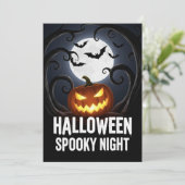 Halloween Spooky Night Einladung (Stehend Vorderseite)