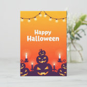 Halloween Spooky Night Einladung (Stehend Vorderseite)