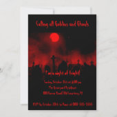 Halloween Spooky Night of Fright Party Invites Einladung (Vorderseite)