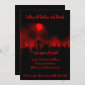 Halloween Spooky Night of Fright Party Invites Einladung (Vorne/Hinten)