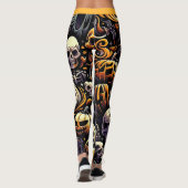 Halloween: Spooky Night of Hexen and Pumpkins Leggings (Rückseite)
