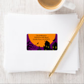 Halloween Spooky Night Rücksendeadresse Adressaufkleber (Insitu)