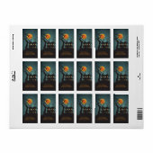 Halloween Spooky Night Rücksendeadresse Adressaufkleber (Vorne)