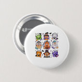 Halloween Spooky Nugget Niedlich Beängstigende Fil Button (Vorne & Hinten)