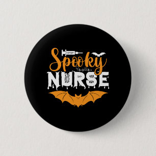 Halloween Spooky Nurse Birthday Button
