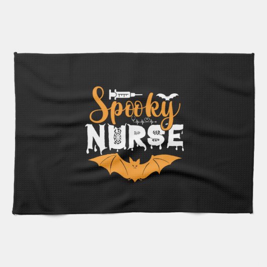 Halloween Spooky Nurse Birthday Geschirrtuch (Horizontal)