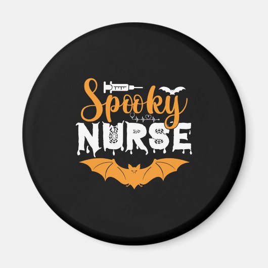Halloween Spooky Nurse Birthday Magnet (Vorne)
