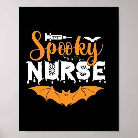 Halloween Spooky Nurse Birthday Poster (Vorne)