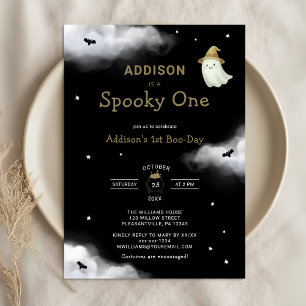 Halloween Spooky One erster Geburtstag Einladung