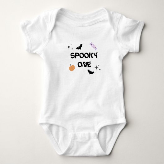 Halloween Spooky One Geburtstag Baby Strampler (Vorderseite)