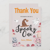 Halloween Spooky One Geburtstag Dankeschön Karte (Vorne/Hinten)