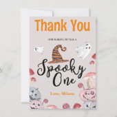 Halloween Spooky One Geburtstag Dankeschön Karte (Vorderseite)