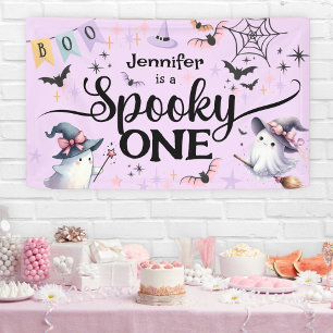 Halloween Spooky One Niedlich Ghost 1. Geburtstag  Banner