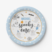 Halloween Spooky One Paper Plate - Blau Pappteller (Vorderseite)