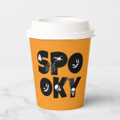 Halloween spooky  pappbecher (Rückseite)