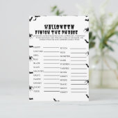 HAlloween Spooky Party Beenden Sie den Satz Spielk Einladung (Stehend Vorderseite)