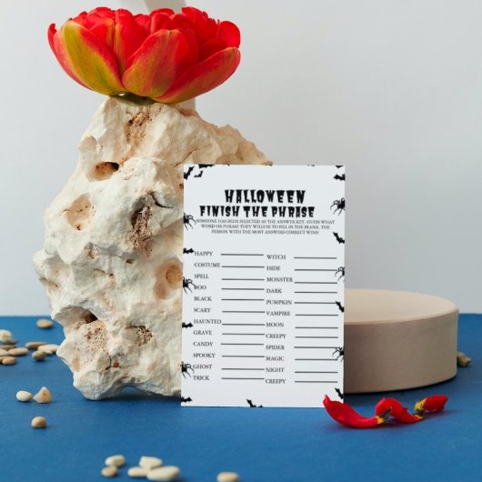 HAlloween Spooky Party Beenden Sie den Satz Spielk Einladung