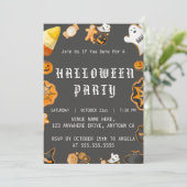 HALLOWEEN SPOOKY PARTY EINLADUNG (Stehend Vorderseite)