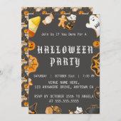 HALLOWEEN SPOOKY PARTY EINLADUNG (Vorne/Hinten)