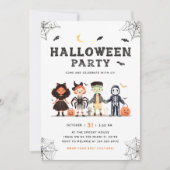 Halloween Spooky Party Kinder Einladung (Vorderseite)