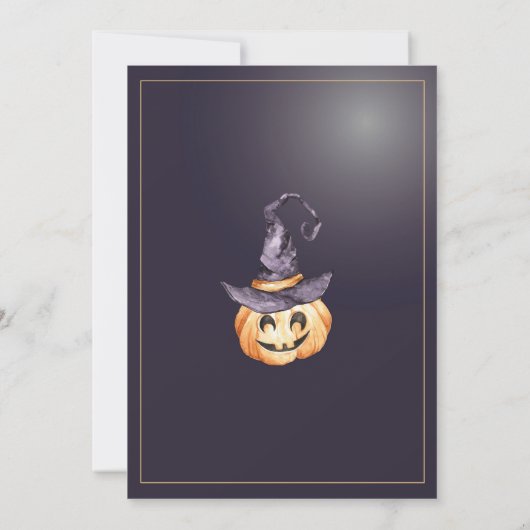 Halloween Spooky Party Pumpkins Geburtstag Einladung (Rückseite)