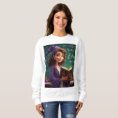 Halloween, Spooky Physik Lehrer - Hexe mit Szie Sweatshirt (Vorne ganz)