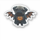 Halloween Spooky Pug Classic T-Shirt Aufkleber (Vorderseite)