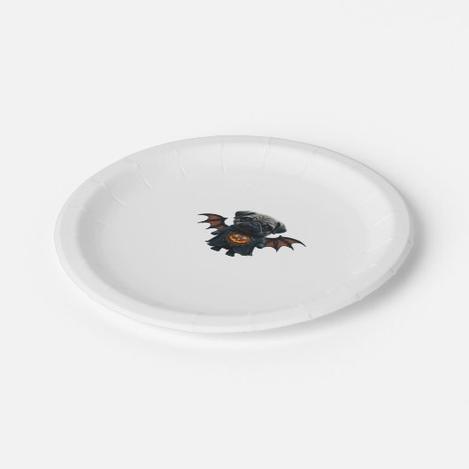 Halloween Spooky Pug Classic T-Shirt Pappteller (Schrägansicht)