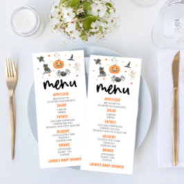 Halloween Spooky Pumpkin Baby Shooting Food Menükarte