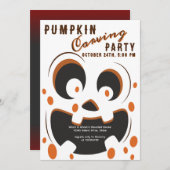 Halloween Spooky Pumpkin Carving Contest Party Einladung (Vorne/Hinten)