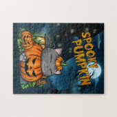 Halloween Spooky Pumpkin Cat Puzzle (Horizontal)