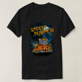 Halloween Spooky Pumpkin Cat T-Shirt