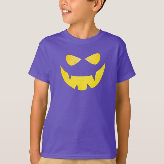 Halloween Spooky Pumpkin Face Kids T - Shirt (Vorderseite)