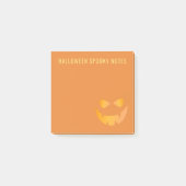Halloween Spooky Pumpkin Face Orange Post it Notes Post-it Klebezettel (Vorderseite)