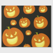 Halloween Spooky Pumpkin Geschenkpapier (Flach)
