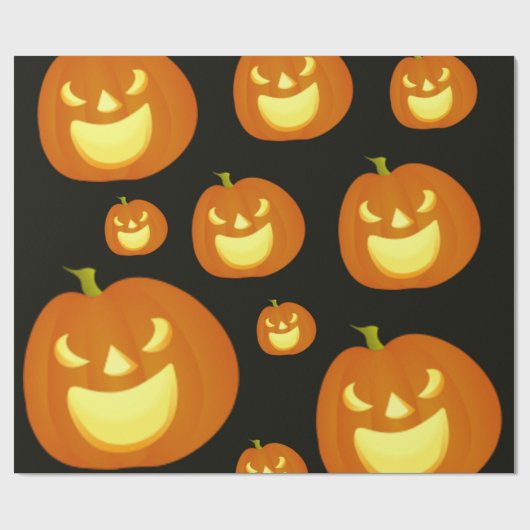 Halloween Spooky Pumpkin Geschenkpapier (Flach)