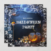 Halloween Spooky Pumpkin Magic-Party Einladung (Vorne/Hinten)