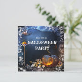 Halloween Spooky Pumpkin Magic-Party Einladung (Stehend Vorderseite)