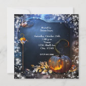 Halloween Spooky Pumpkin Magic-Party Einladung (Rückseite)